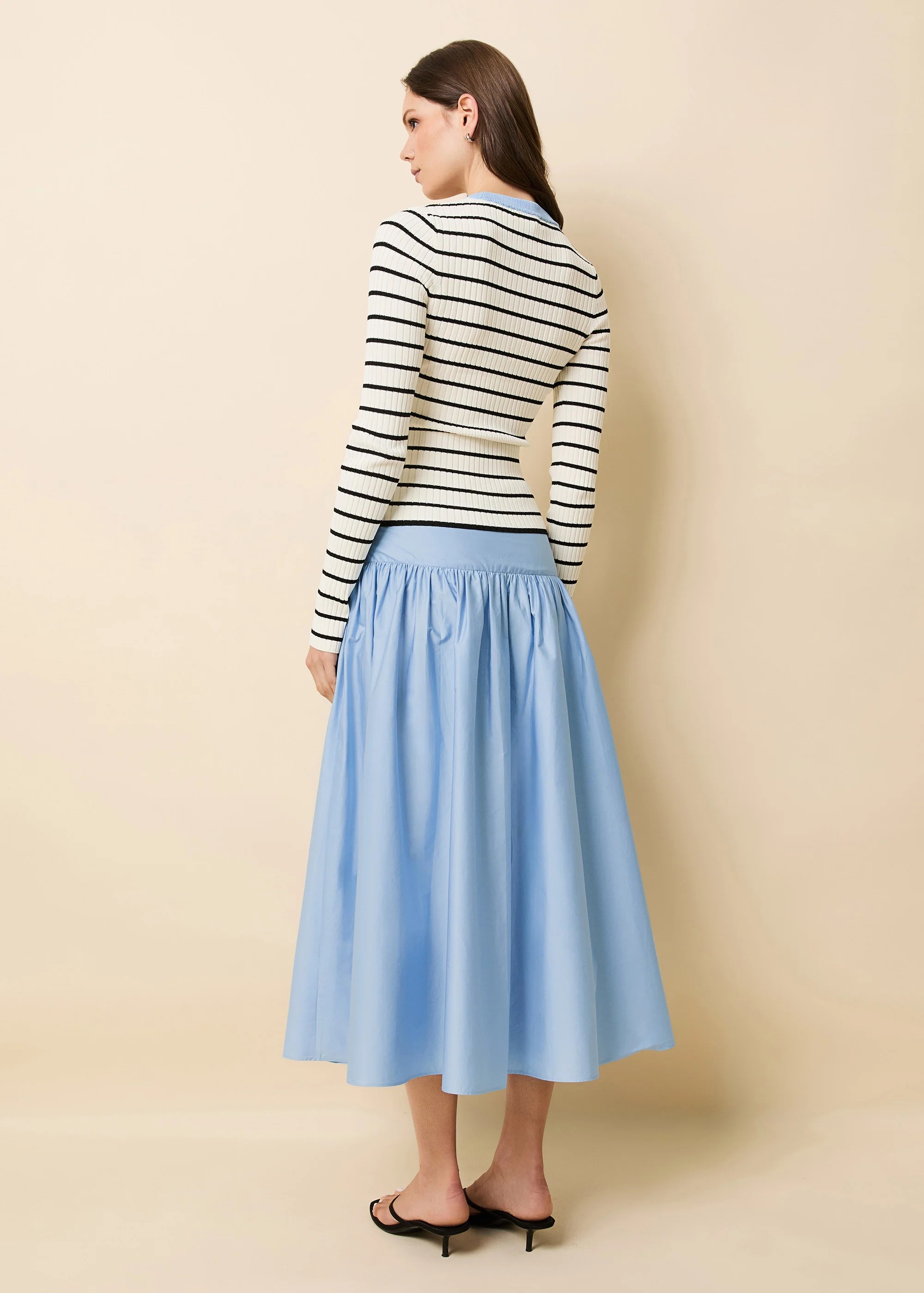 Magnolia Skirt Poplin Open Water - Image 4