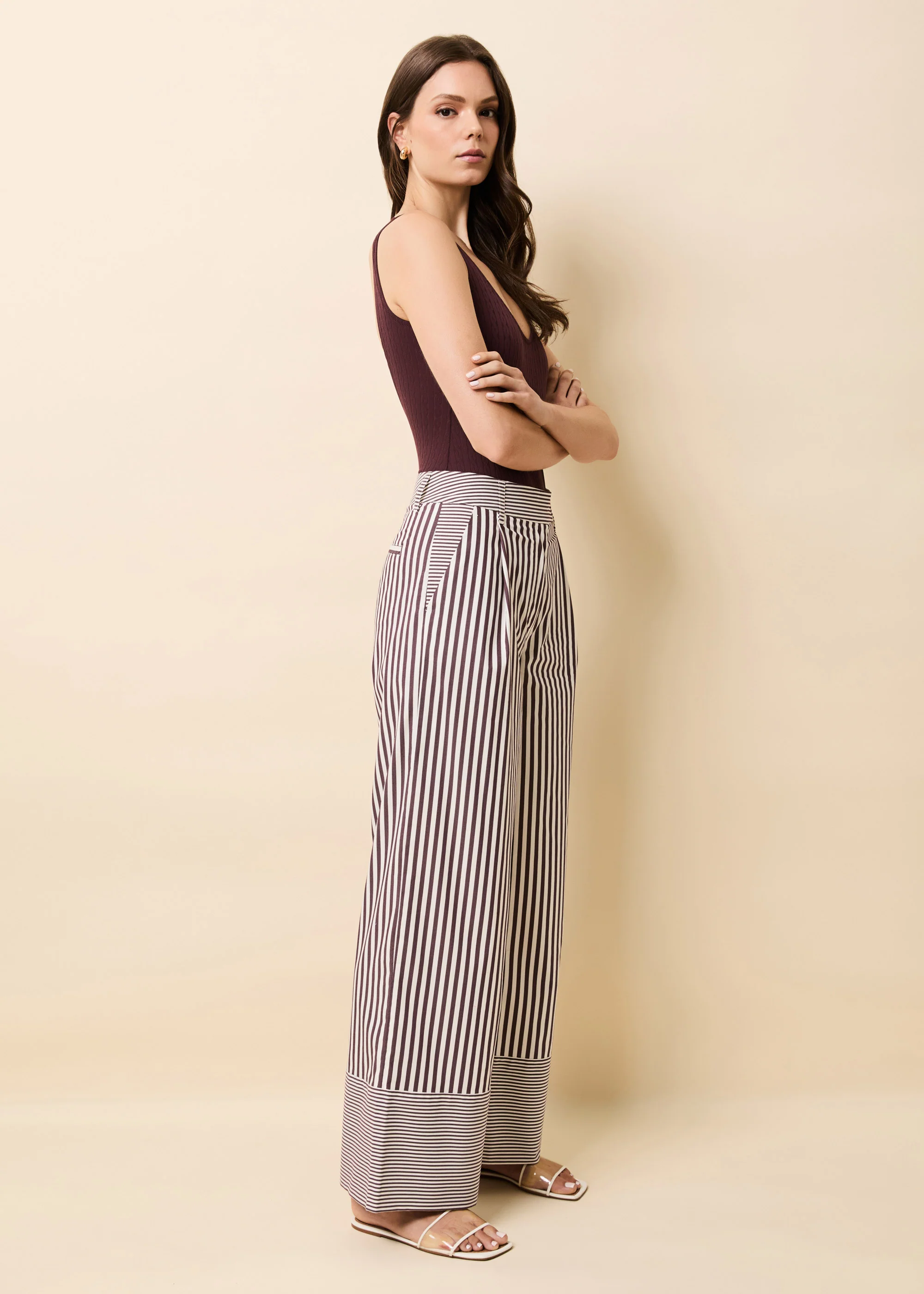 Marnie Pant Raisin Brown / Brule Stripe - Image 3
