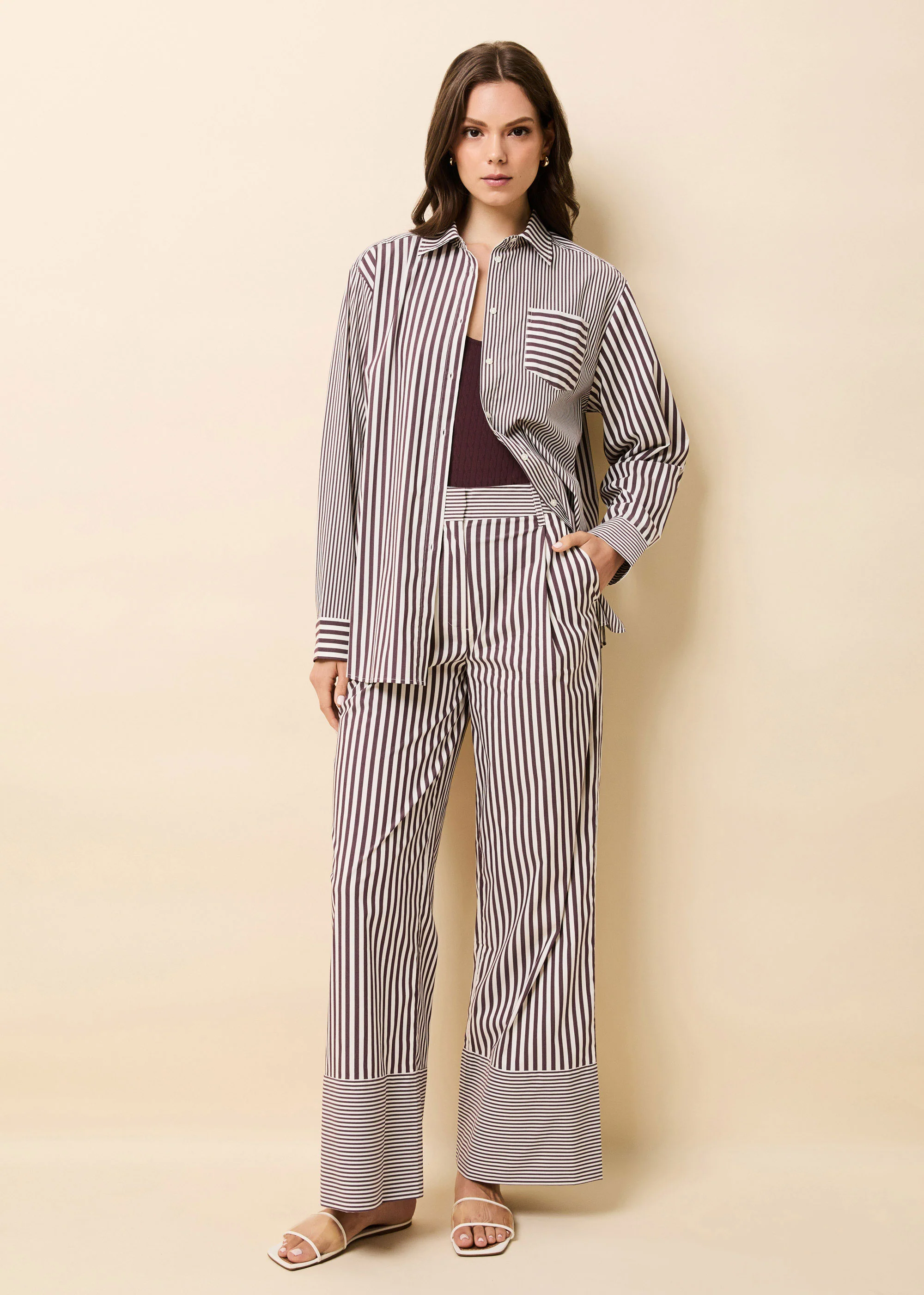 Marnie Pant Raisin Brown / Brule Stripe - Image 5