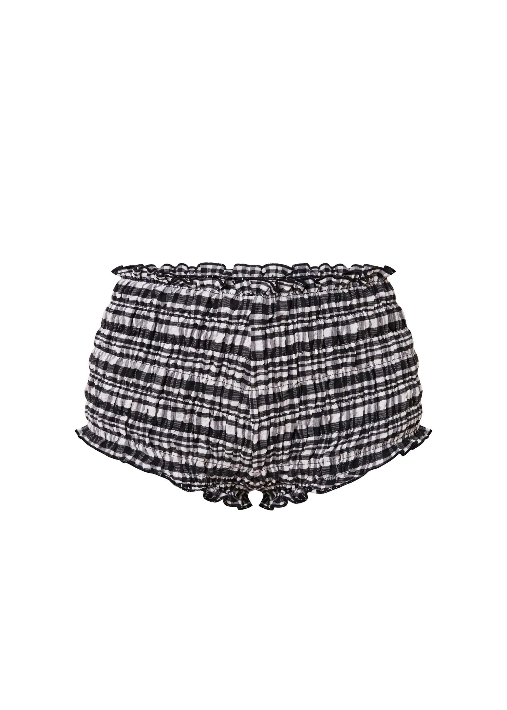 Mimi Short Puckered Plaid Noir - Image 6