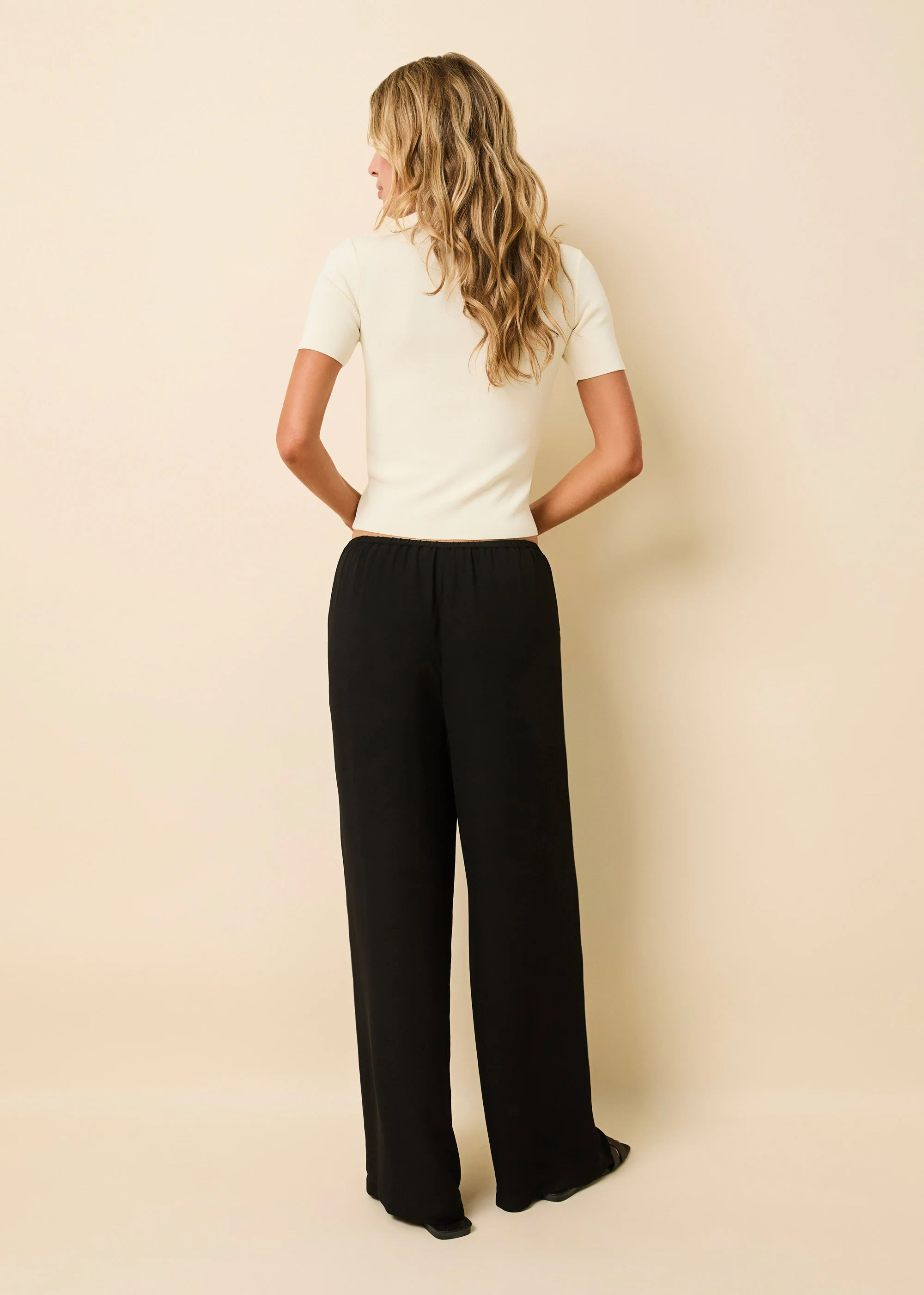 Monaco Pant Luxe Drape Noir - Image 2