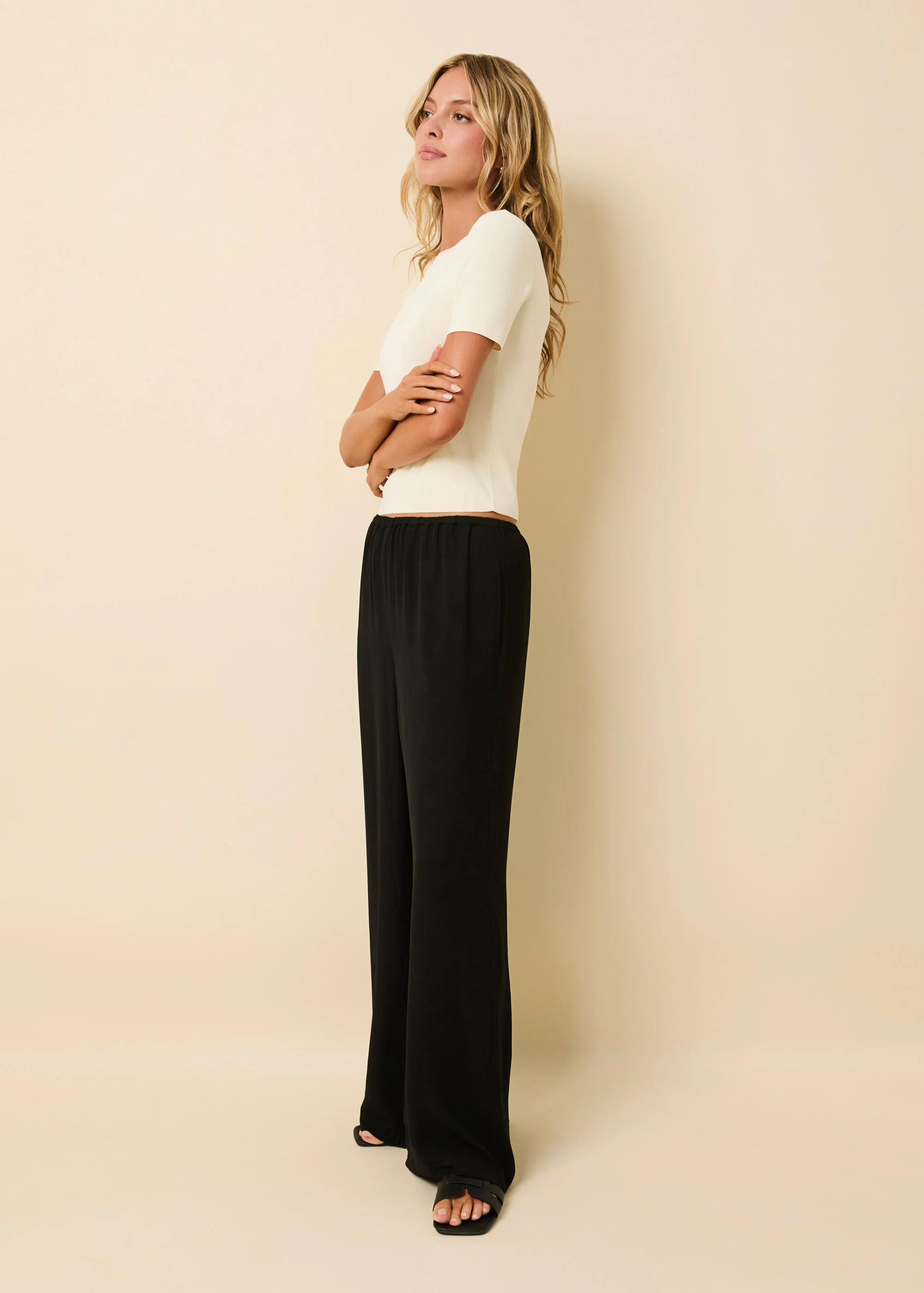 Monaco Pant Luxe Drape Noir - Image 3
