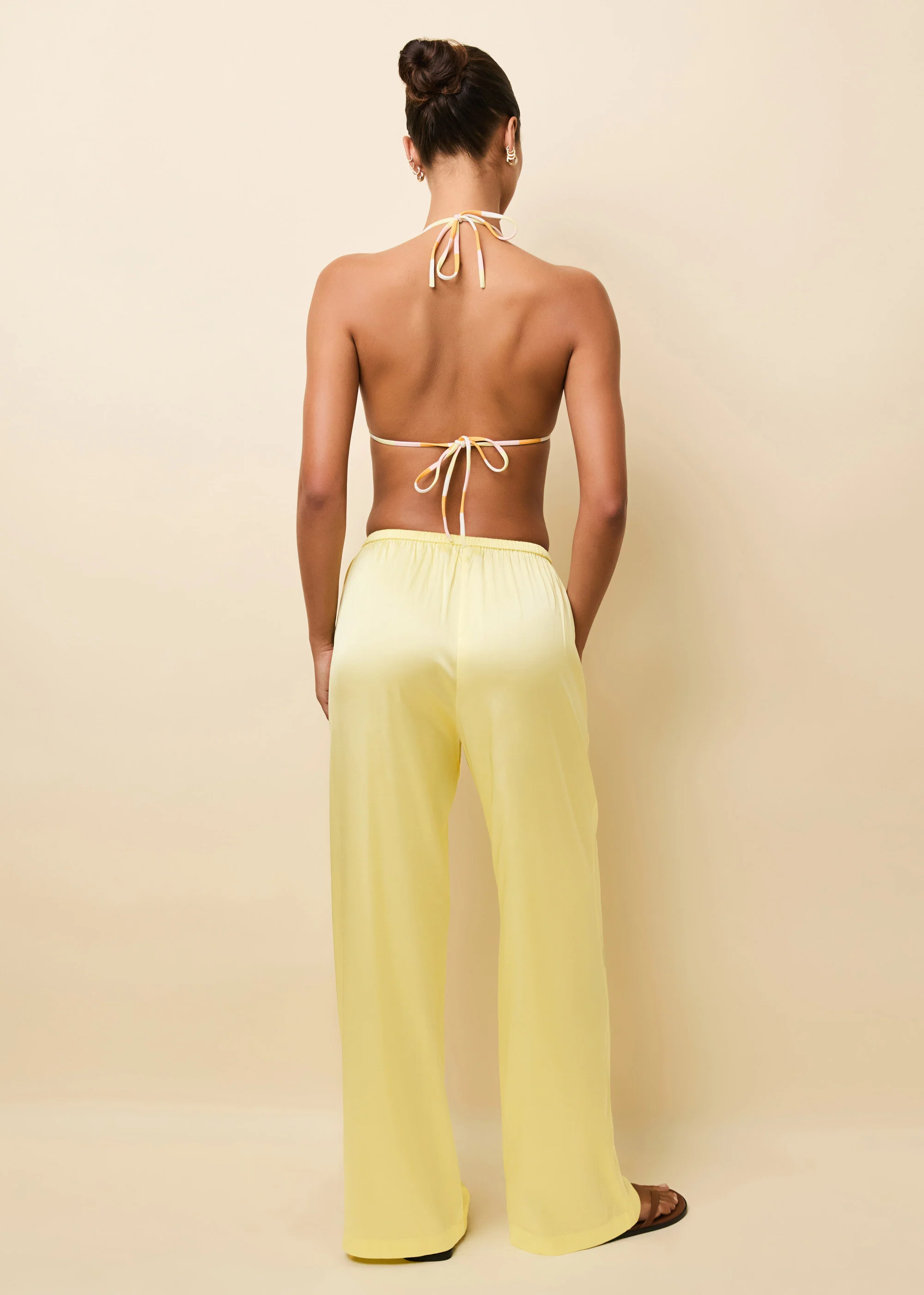 Monaco Pant Satin Custard - Image 4