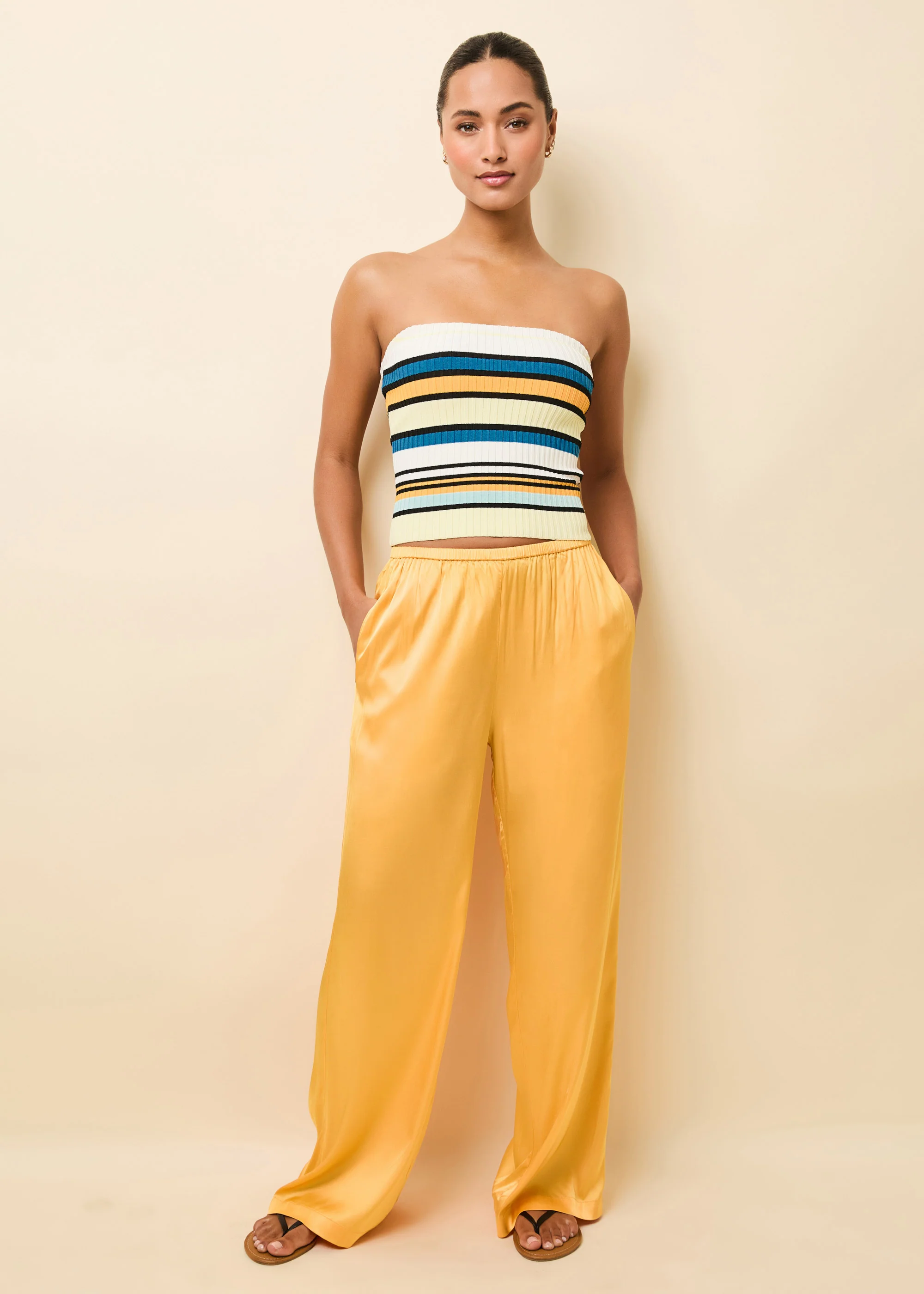 Monaco Pant Satin Mango - Image 2