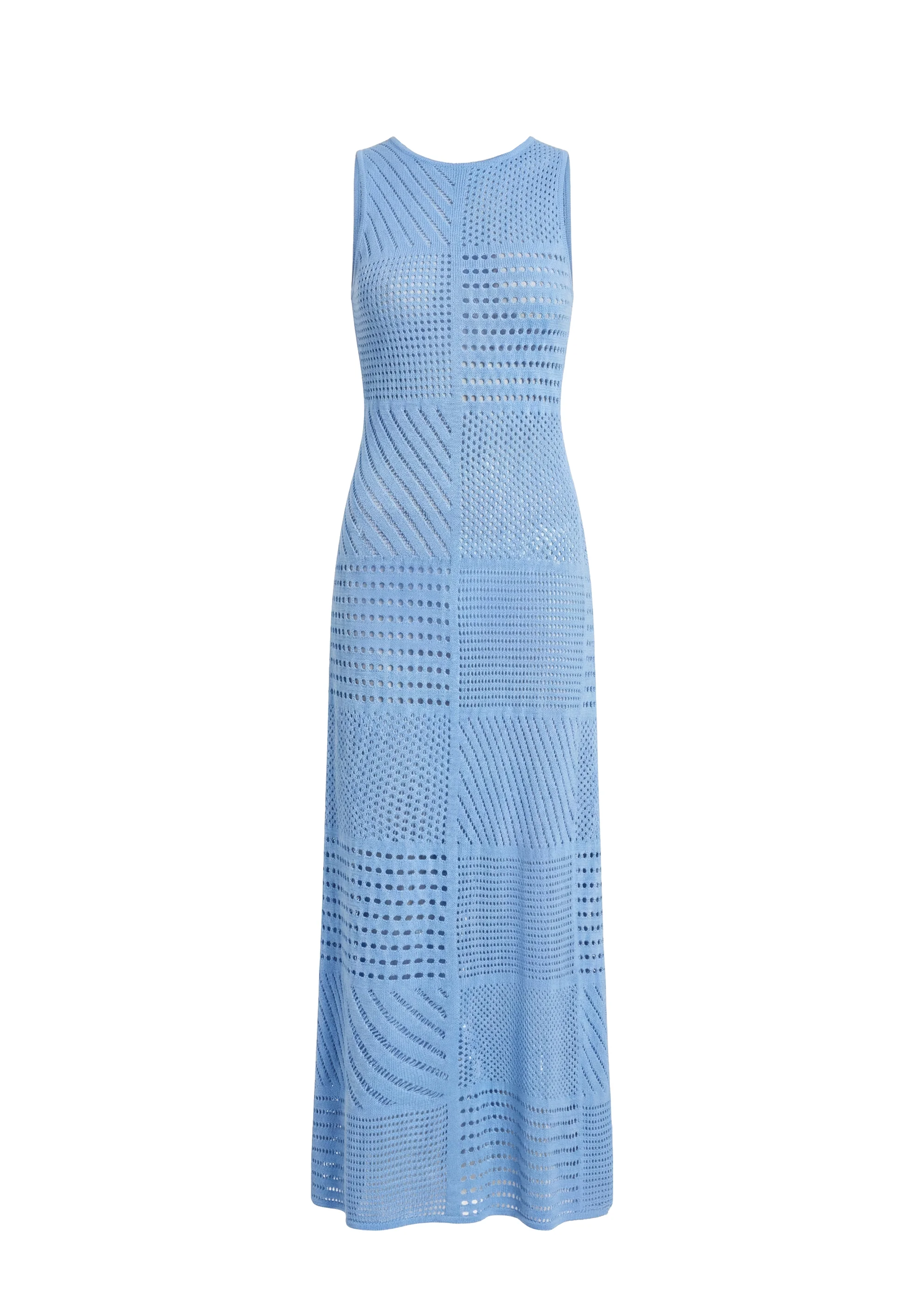 Morenzo Dress Cotton Patchwork Blue Lagoon - Image 5