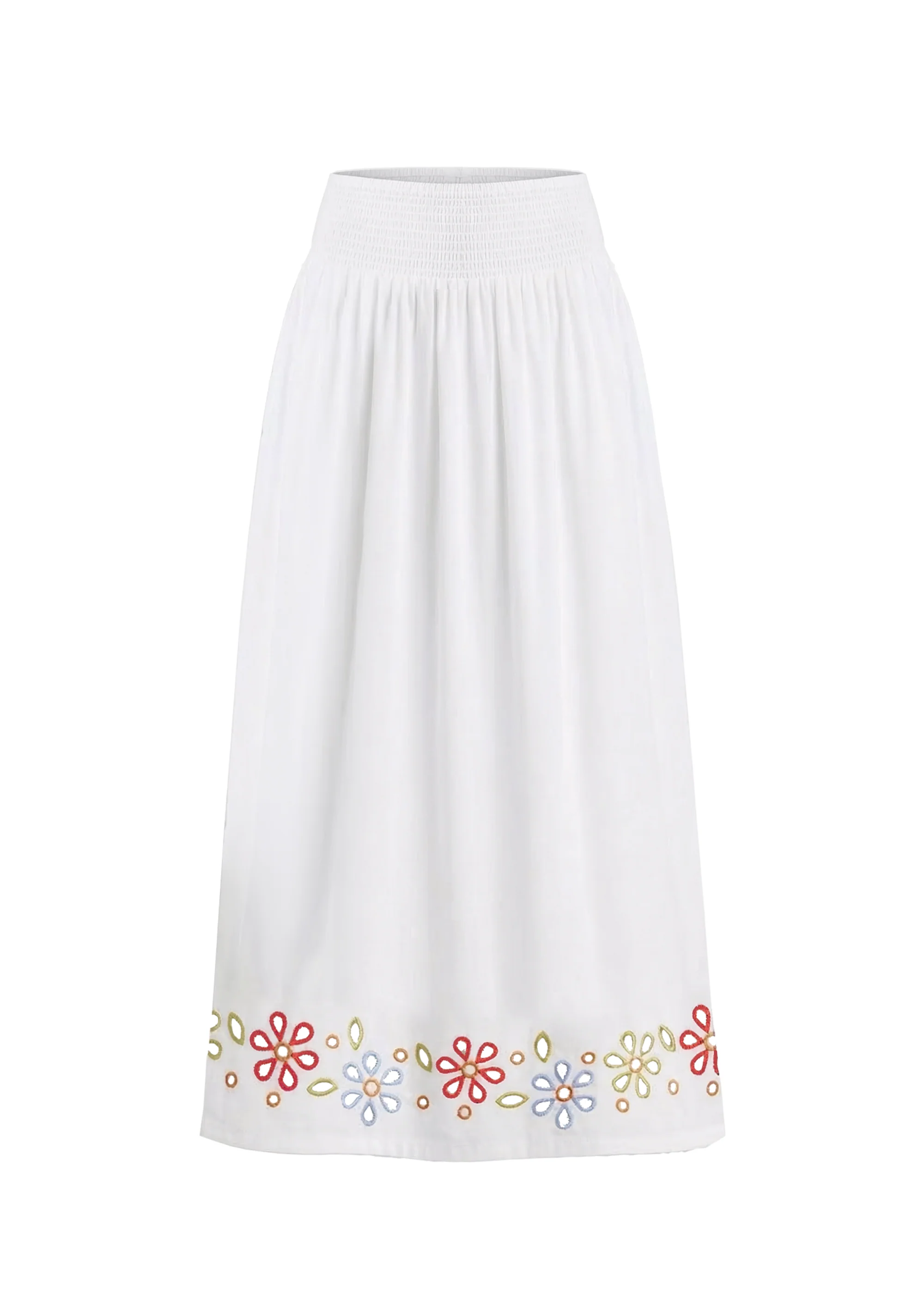 Noreen Skirt Embroidered Eyelet Optic White - Image 5