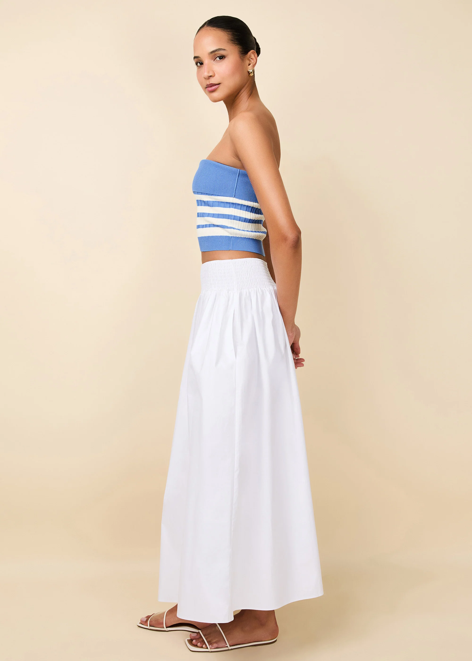 Noreen Skirt Poplin Optic White - Image 3