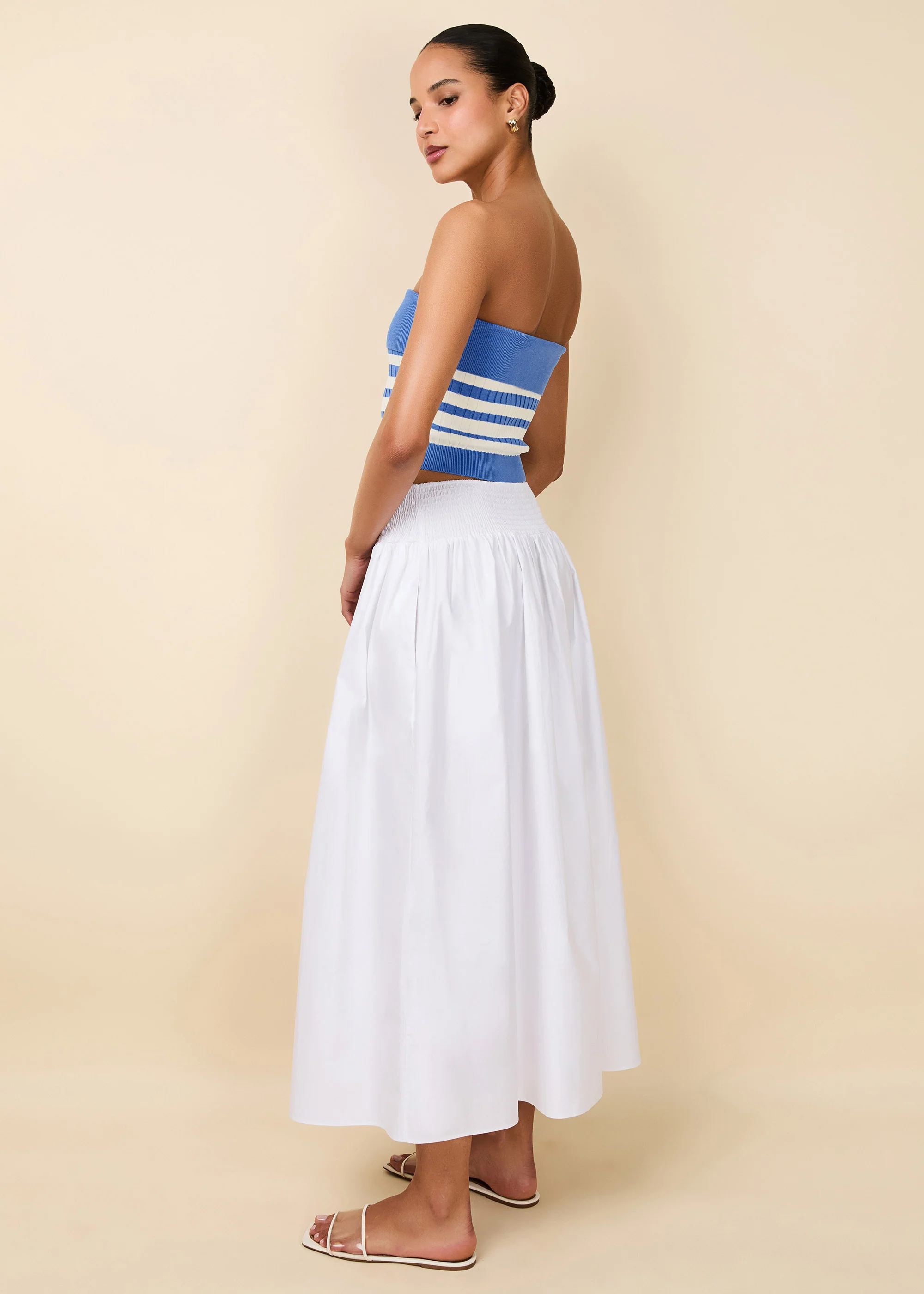 Noreen Skirt Poplin Optic White - Image 4