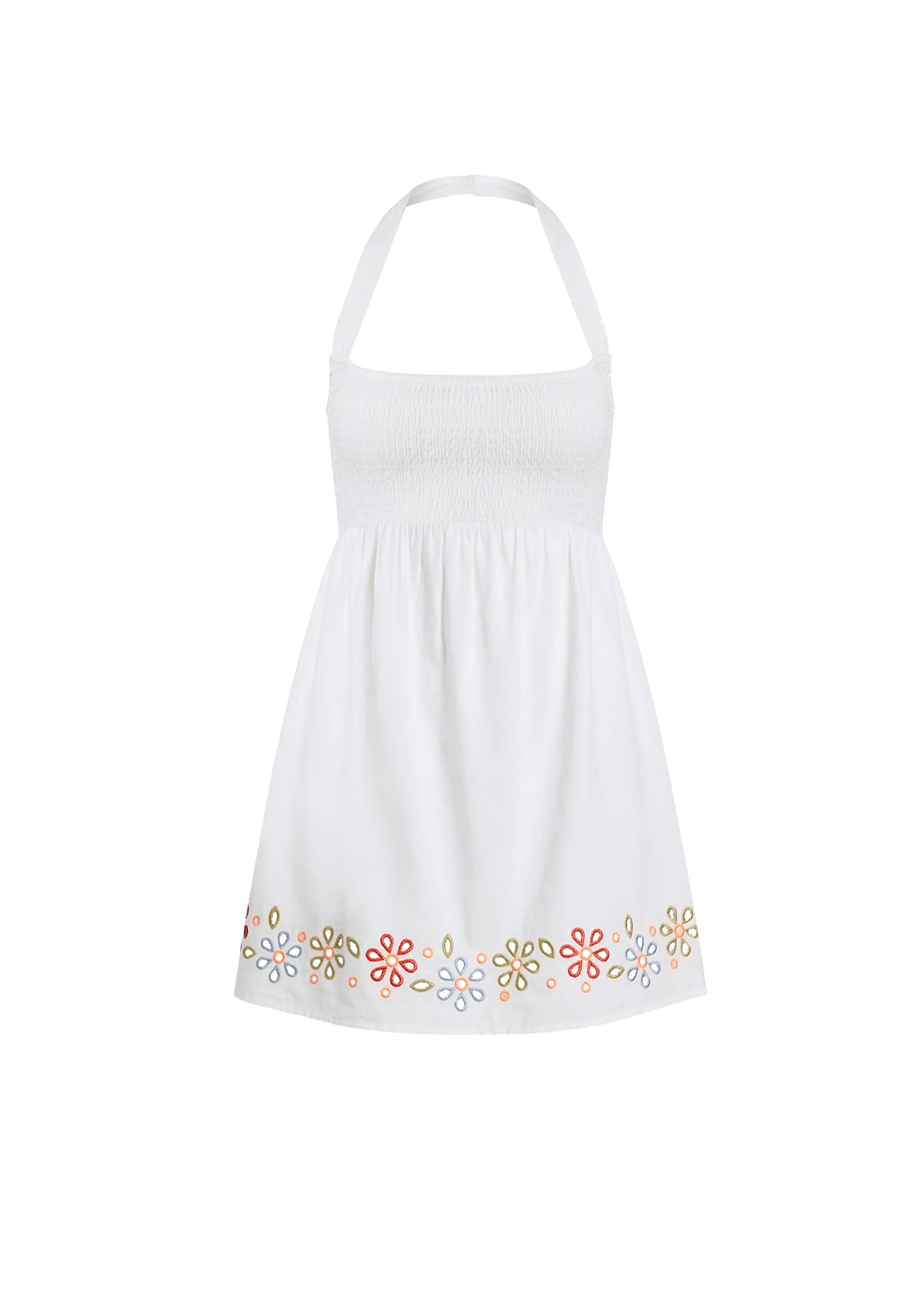 Pandora Mini Dress Embroidered Eyelet Optic White - Image 6