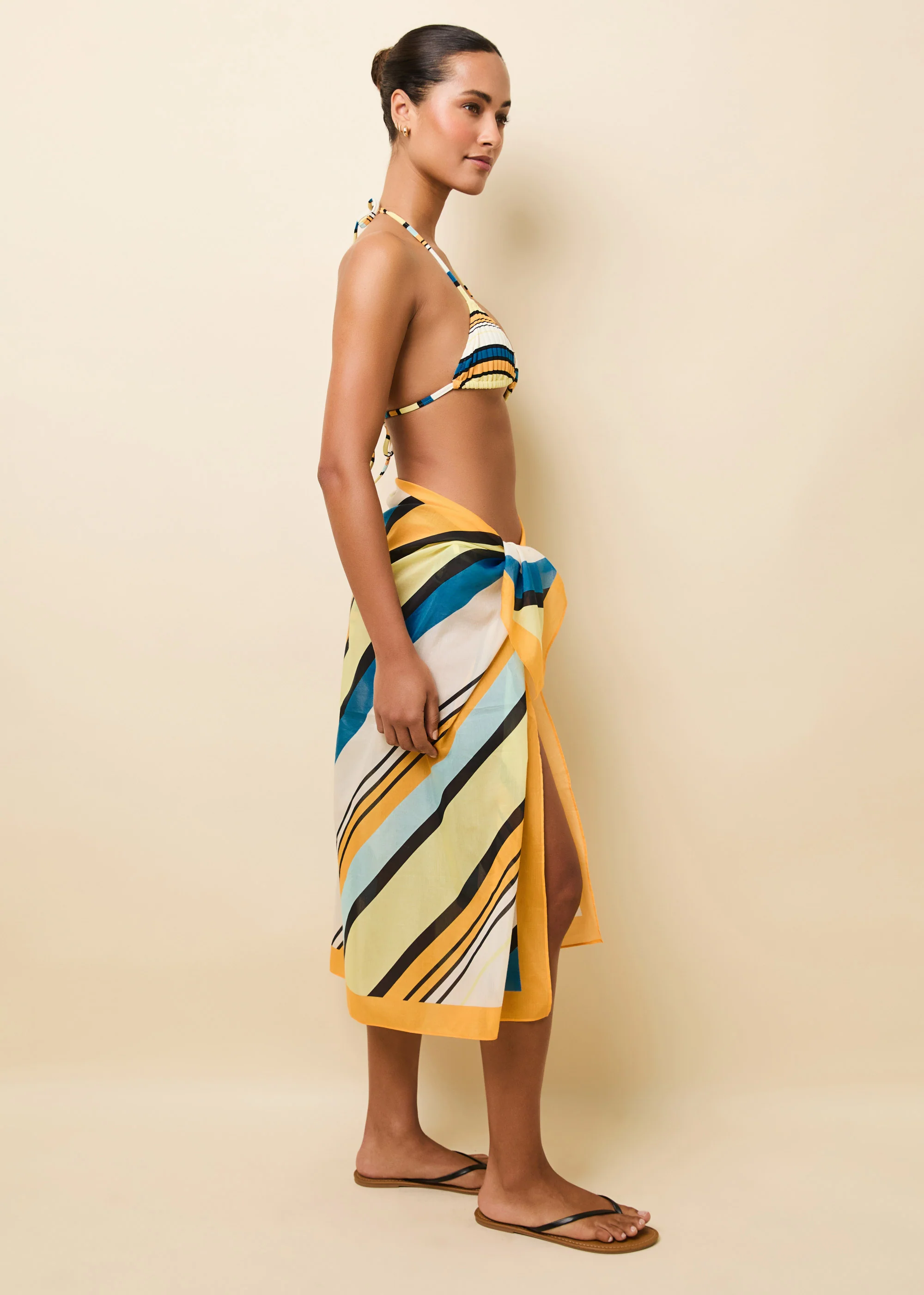 Silk Blend Pareo Riviera Stripe - Image 3