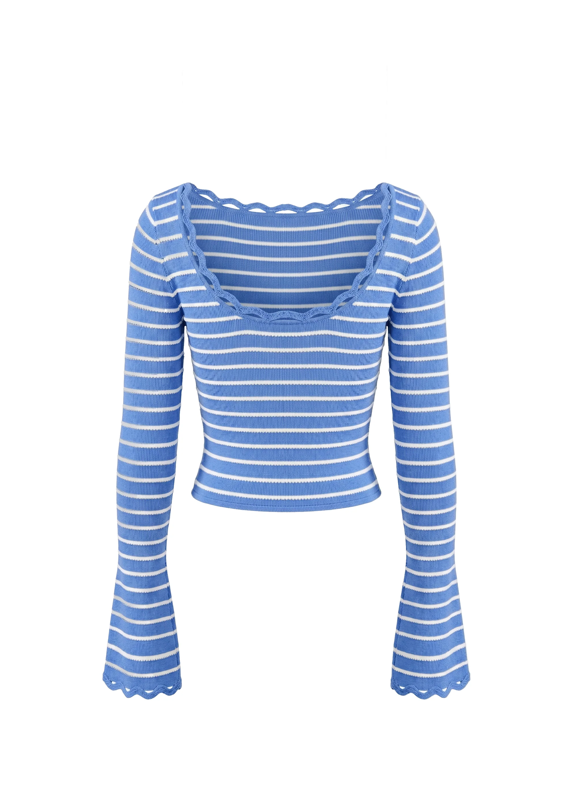 Penelope Top Tucked Stripe Marina Blue - Image 7