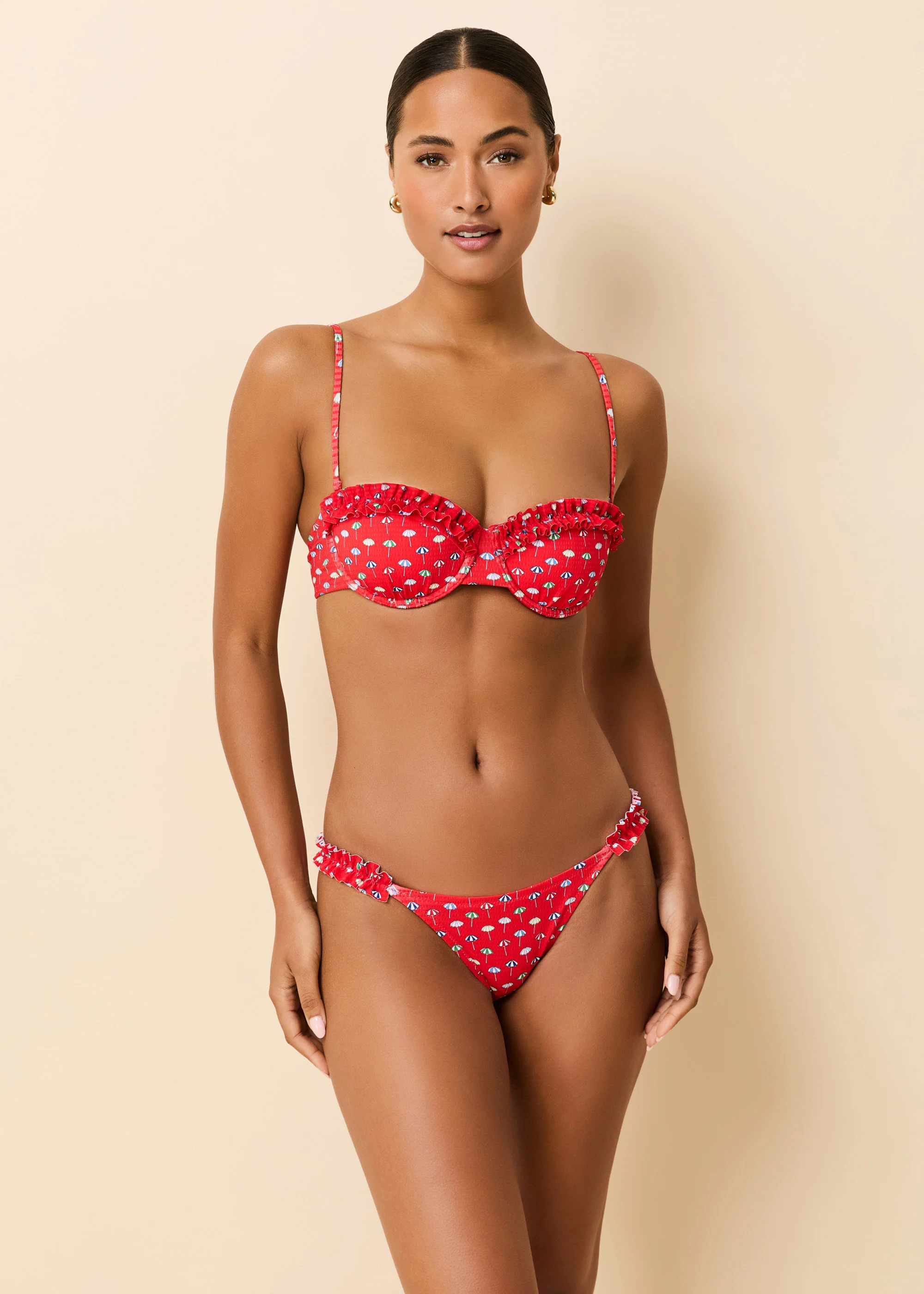 Ramona Bikini Bottom Ditsy Umbrella Print - Image 2