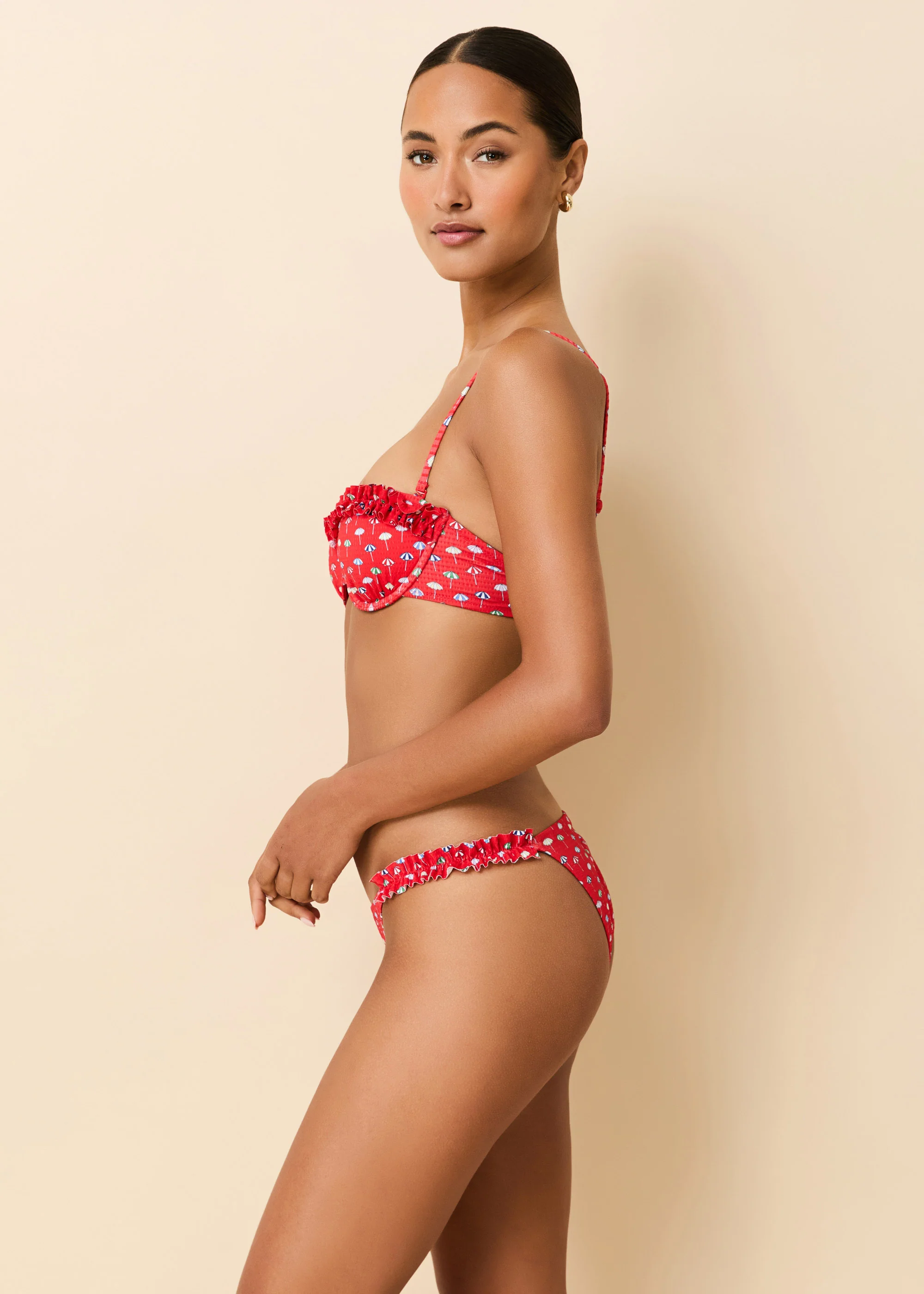 Ramona Bikini Bottom Ditsy Umbrella Print - Image 3