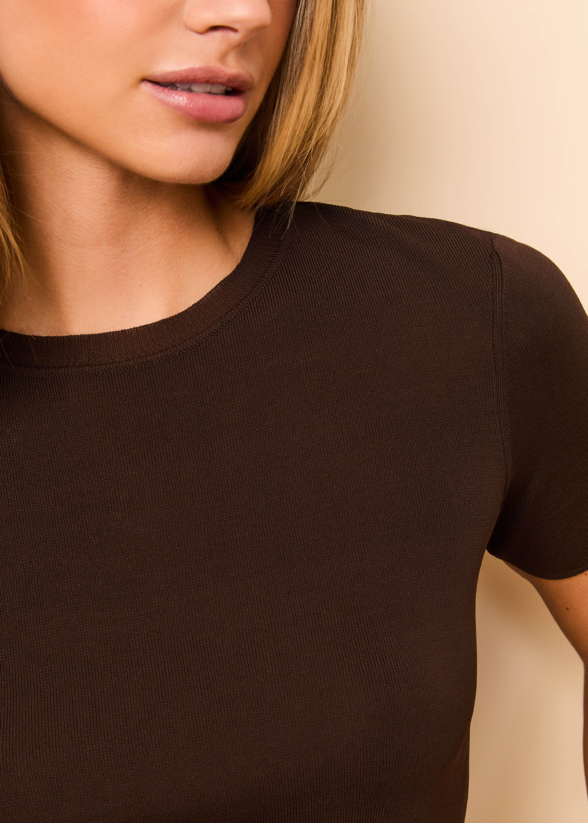 Riada Knit Tee Truffle - Image 2