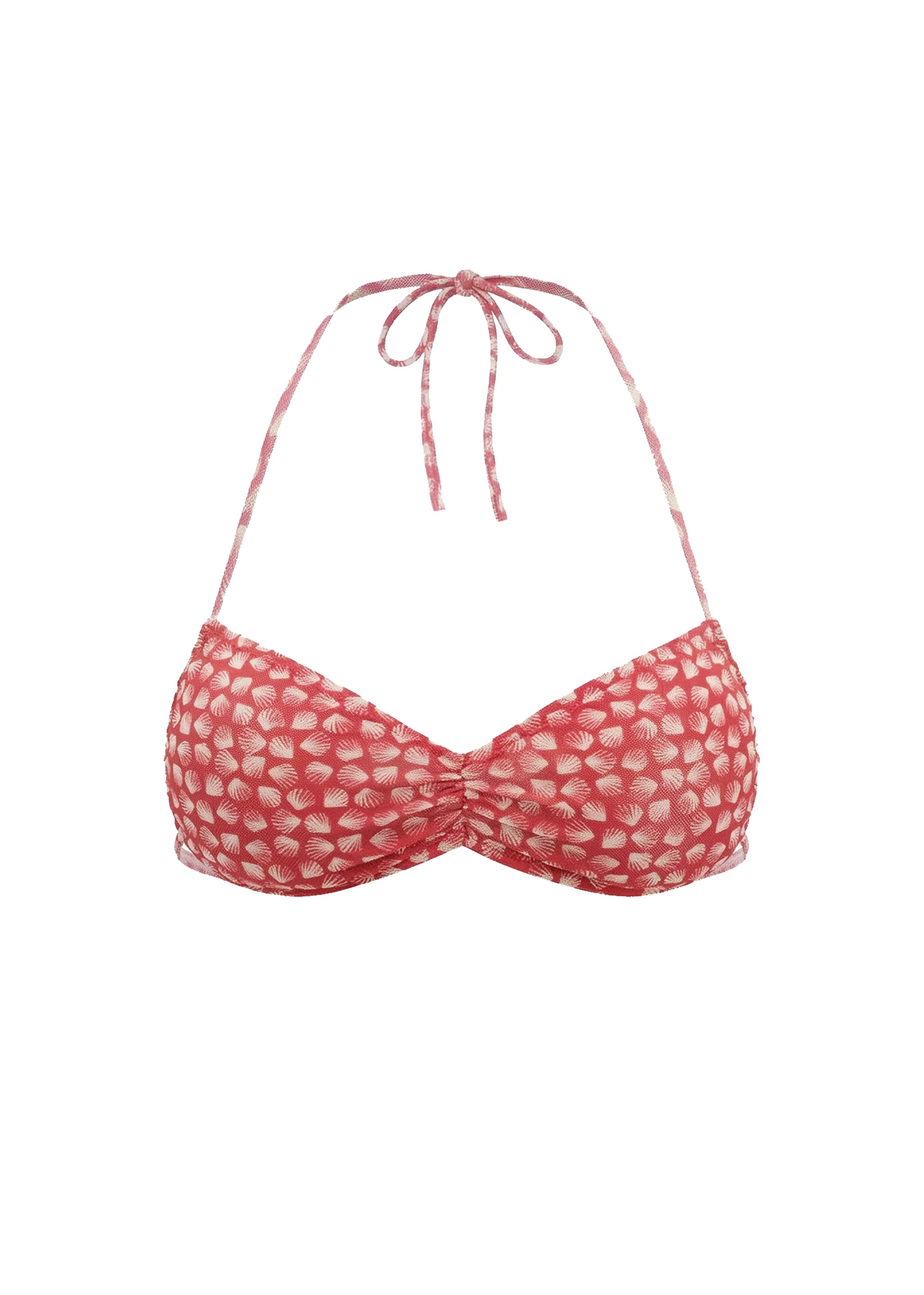 Rowan Bikini Top Mesh Rooftop Red Shell Print - Image 5