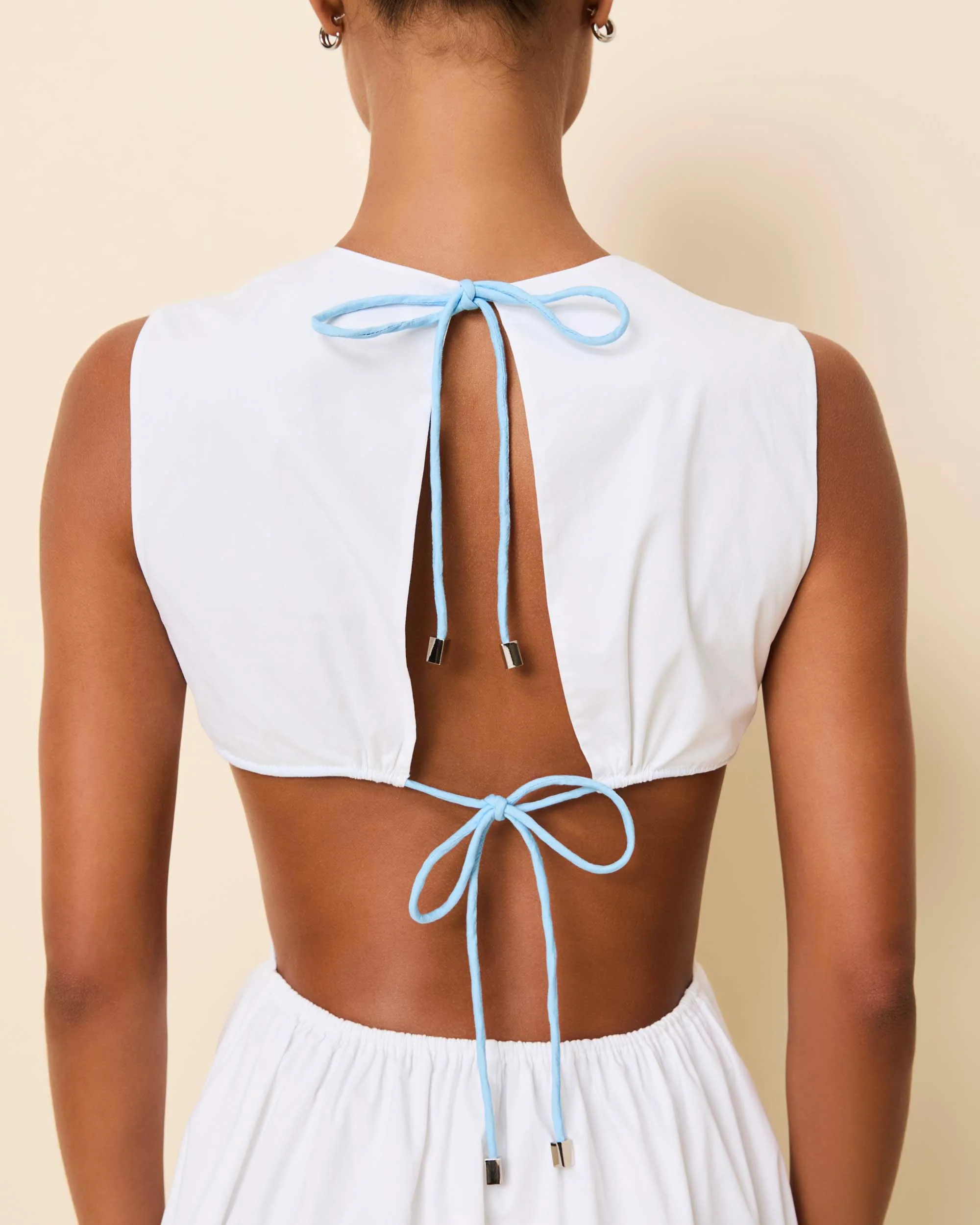 Sabine Midi Dress Poplin Optic White - Image 5