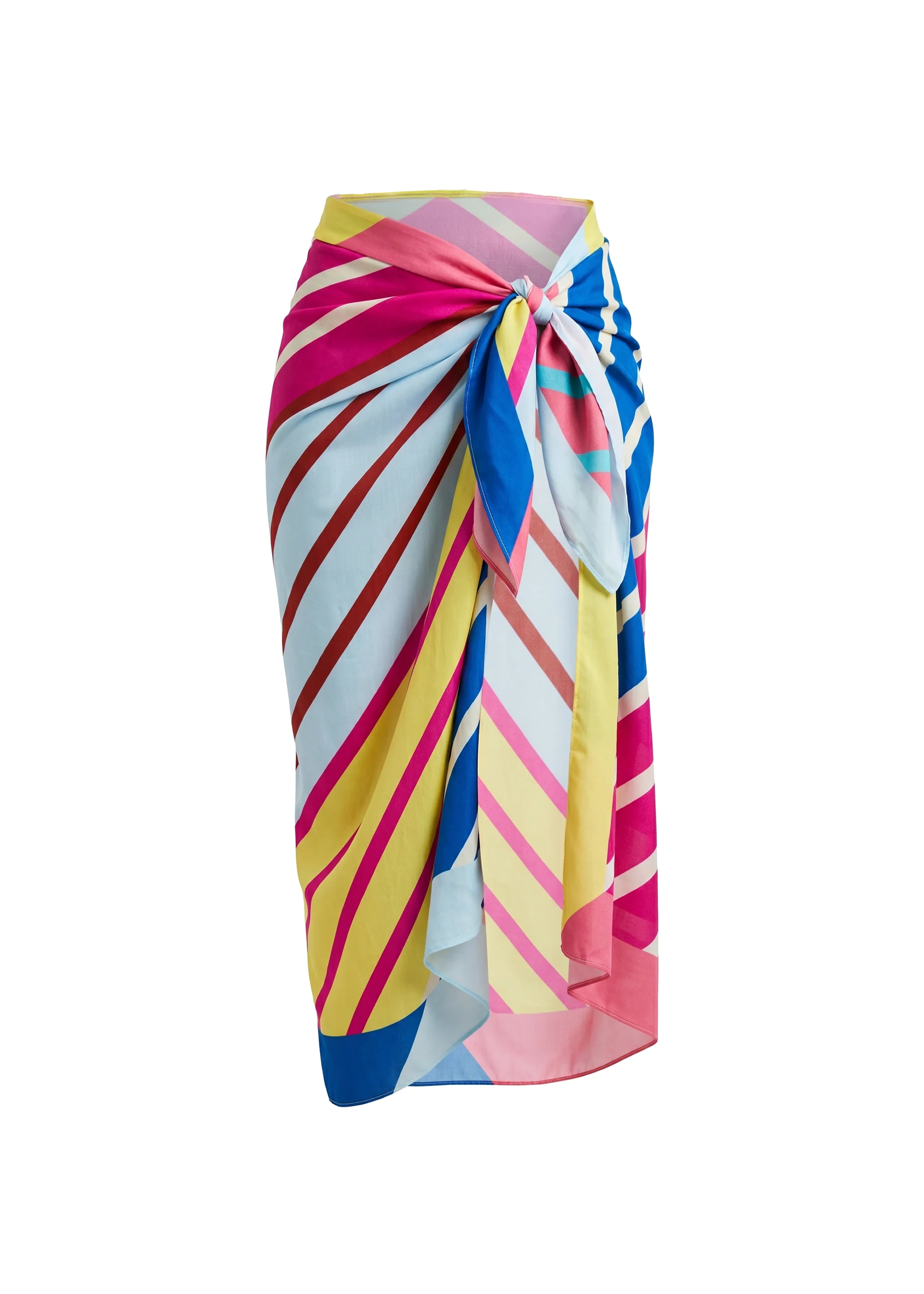 Silk Blend Pareo Symi Colorblock Stripe - Image 6