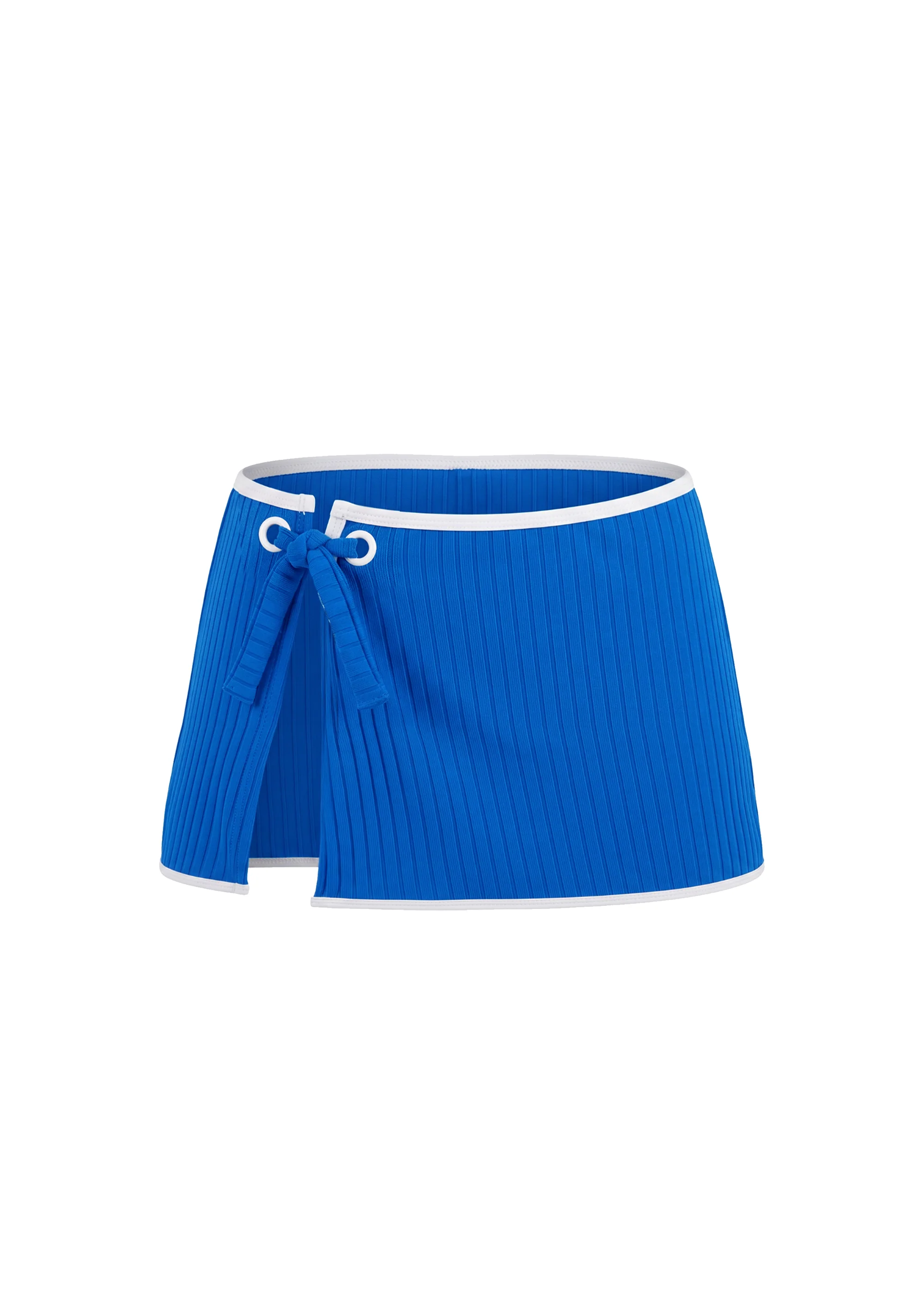 Simone Swim Skirt Ribbed Olympian Blue / Optic White - Image 7
