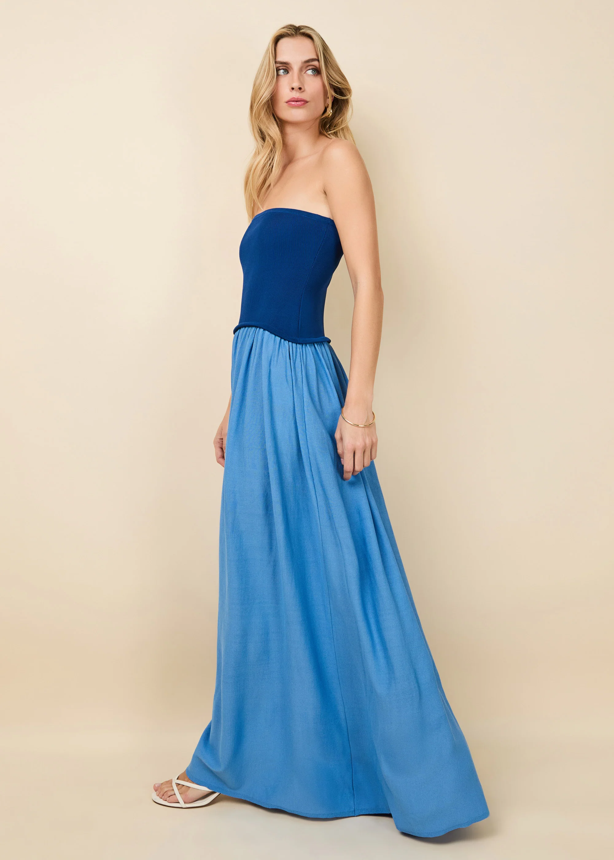 Strapless Soglio Dress Maritime Navy / Marina Blue - Image 3