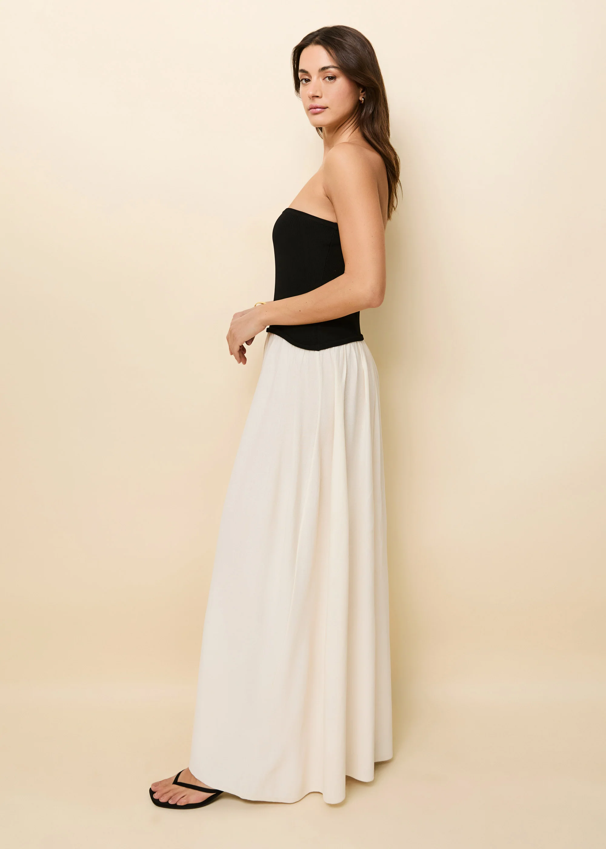 Strapless Soglio Dress Noir / Brule - Image 3
