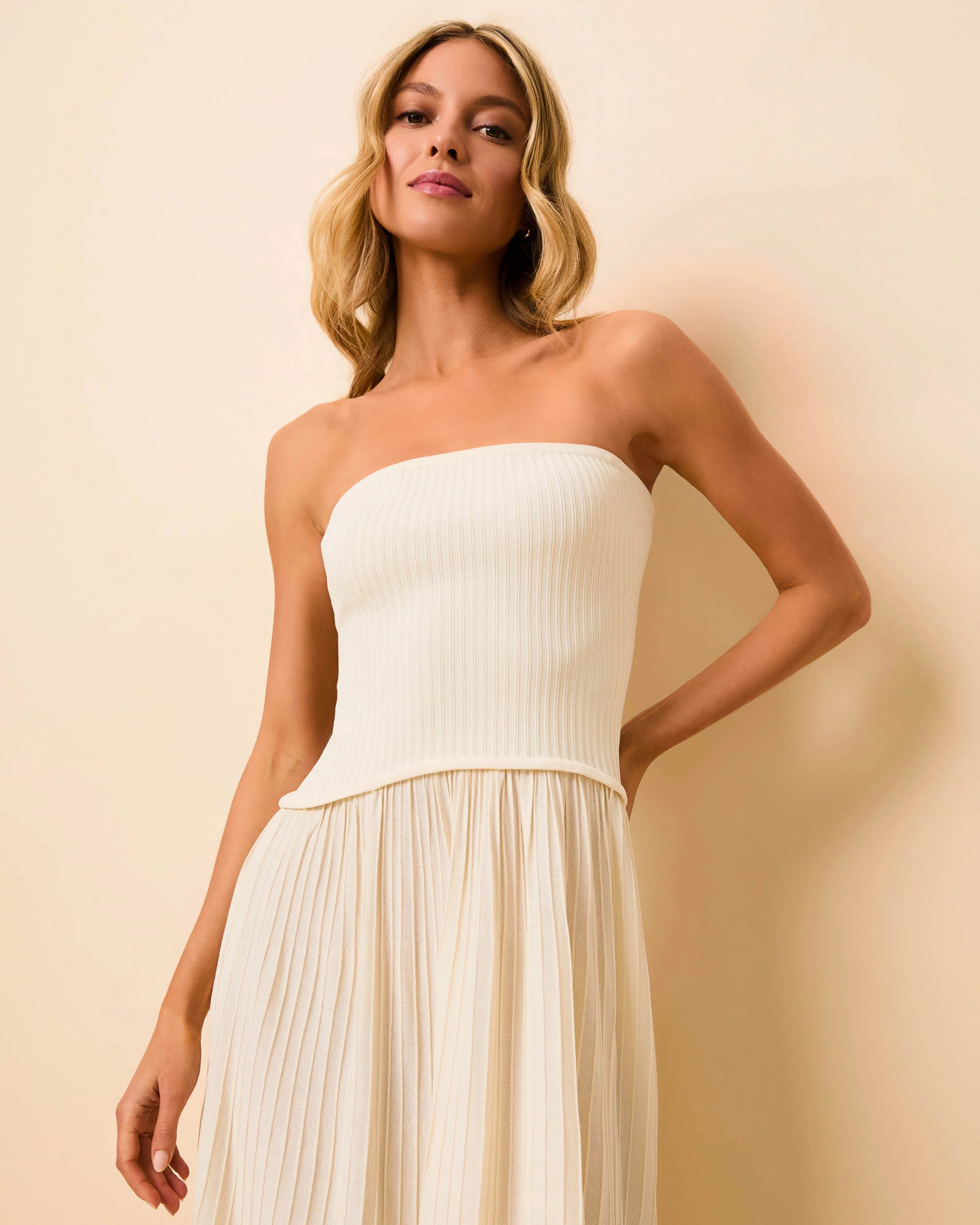 Strapless Soglio Dress Ribbed Brule - Image 3