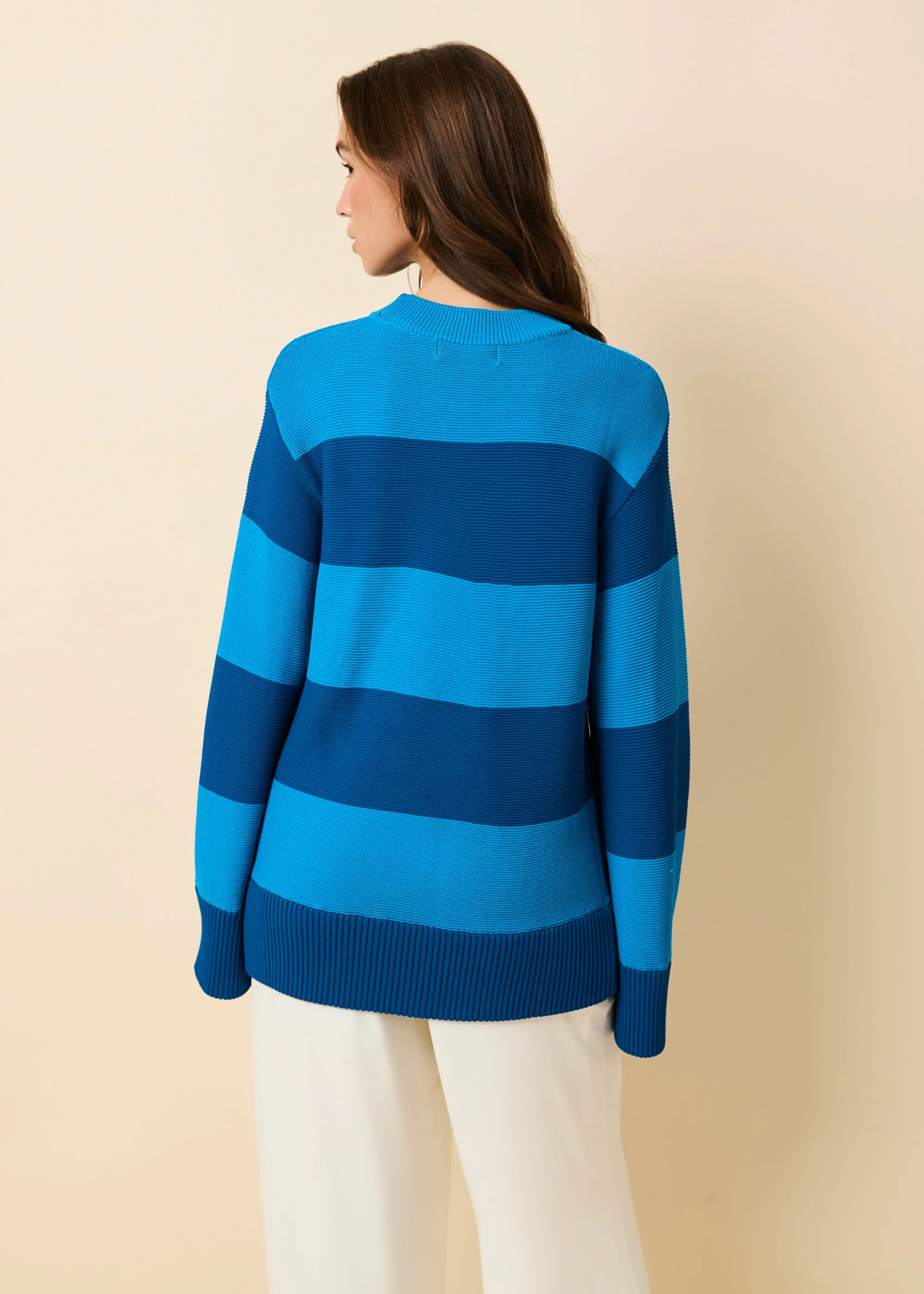Tate Sweater Rugby Stripe Cosmic Blue - Image 3