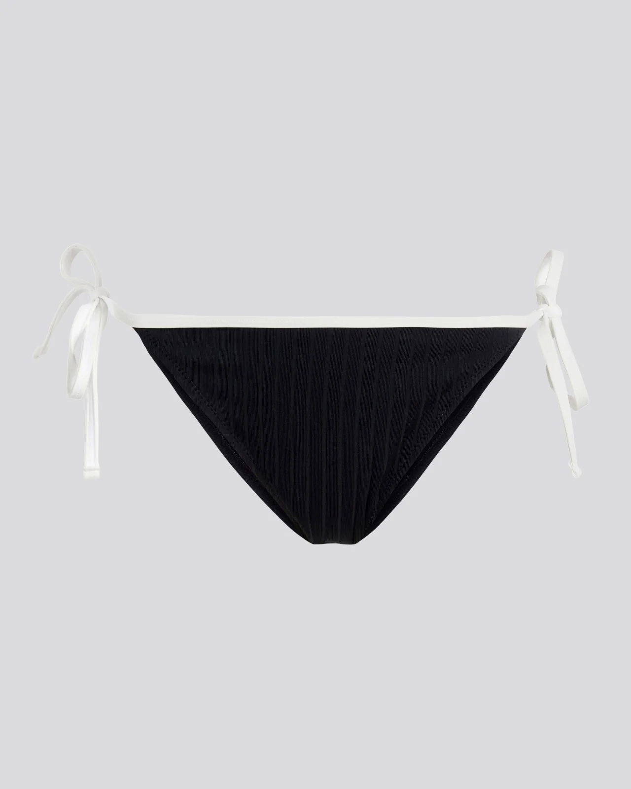 Iris Ribbed Bikini Bottom Noir / Optic White - Image 4