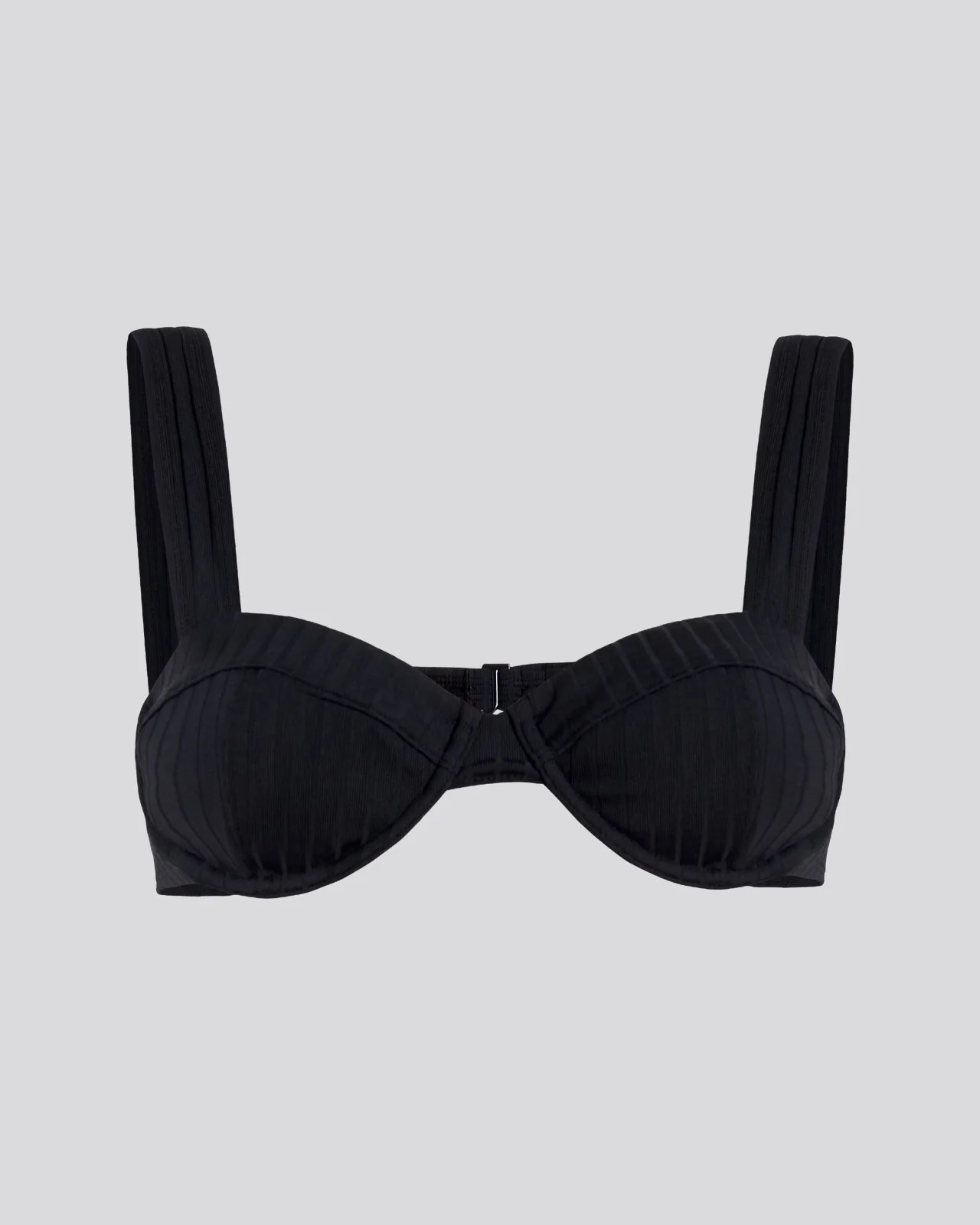 Lilo Ribbed Bikini Top Noir - Image 4