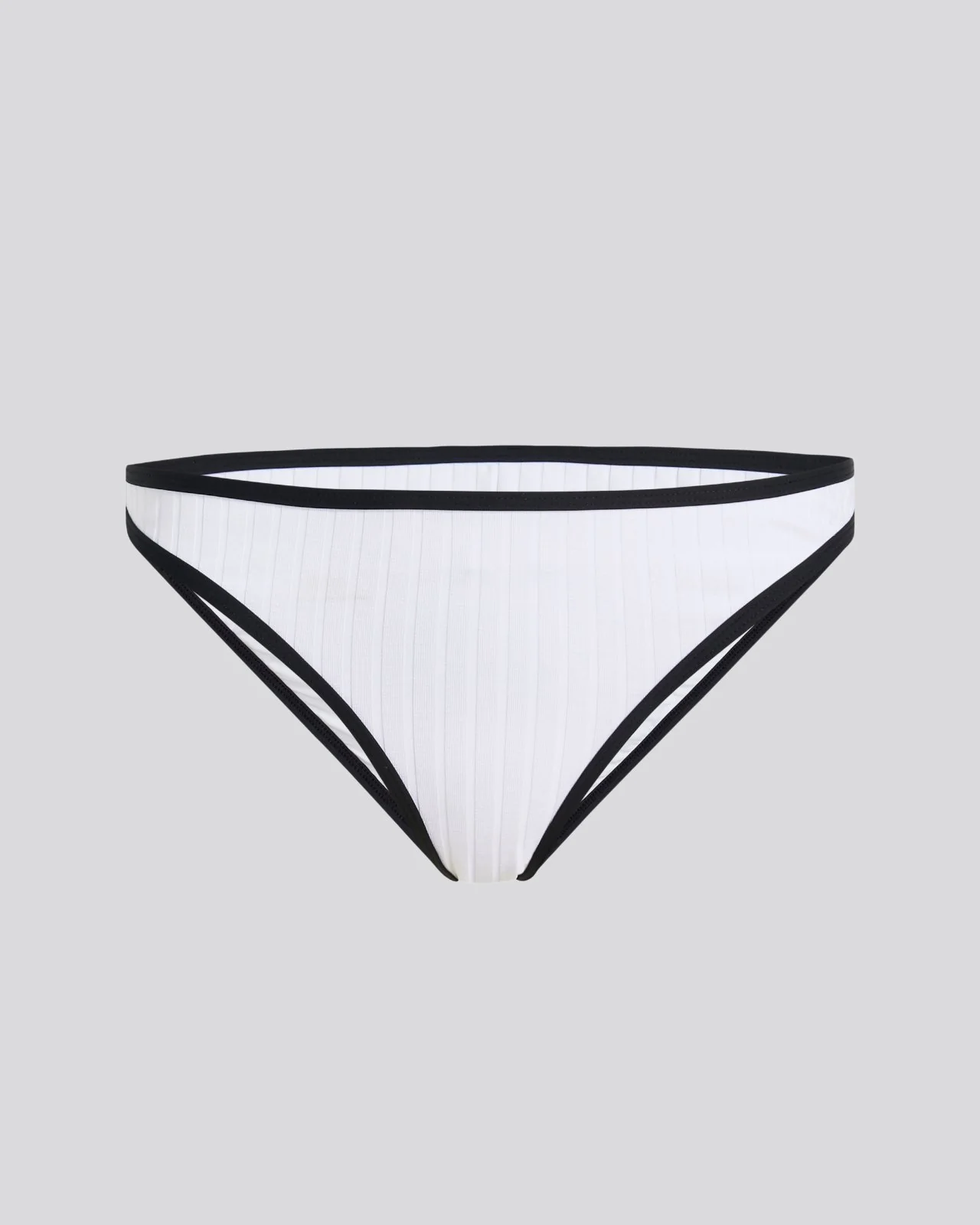 Rachel Bikini Bottom Lightweight Rib Optic White / Noir - Image 4