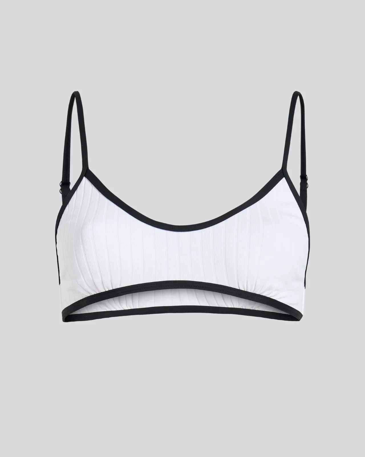 Rachel Bikini Lightweight Rib Top Optic White / Noir - Image 4