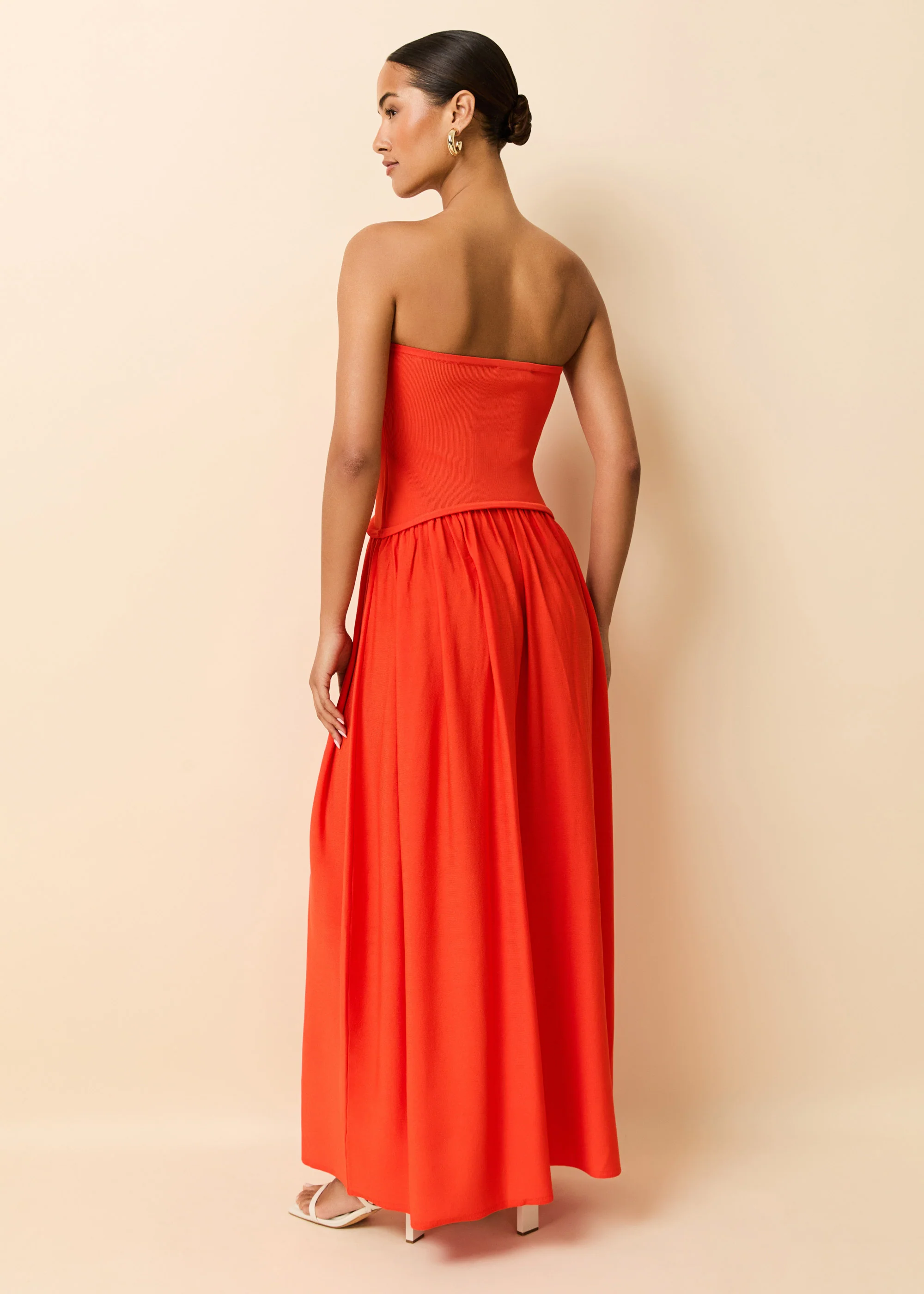 Strapless Soglio Dress Lava - Image 3