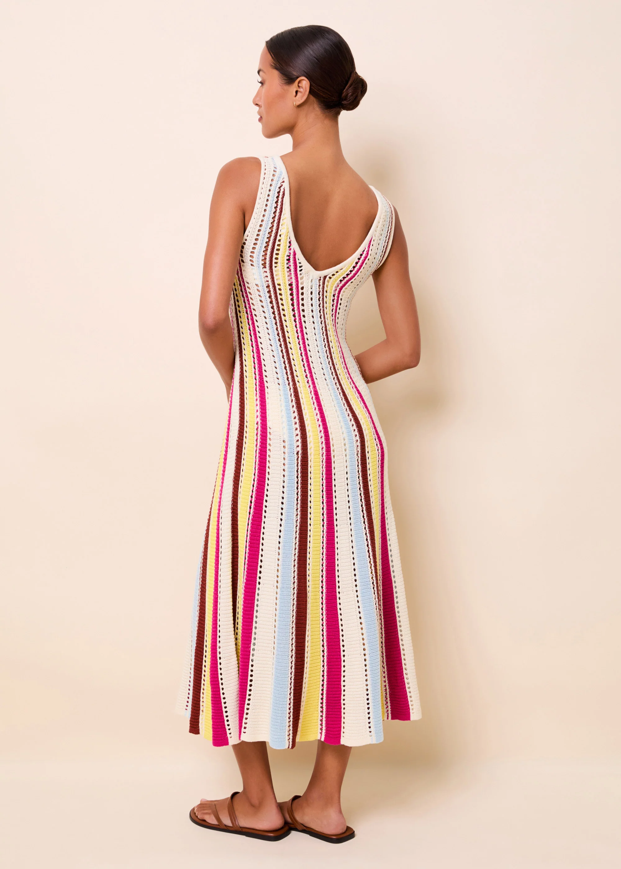 Velmira Dress Ladder Knit Symi Stripe - Image 2