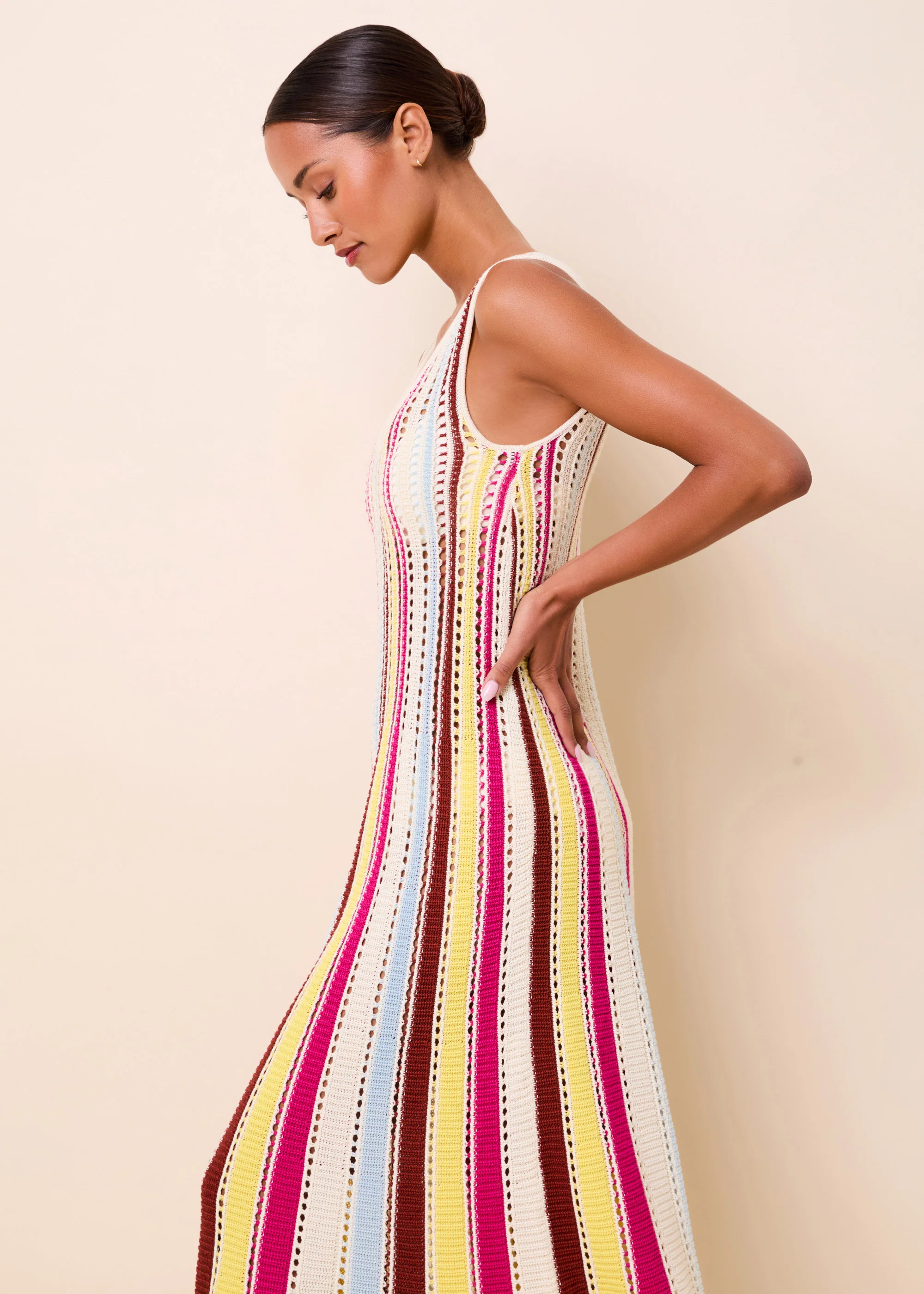 Velmira Dress Ladder Knit Symi Stripe - Image 3