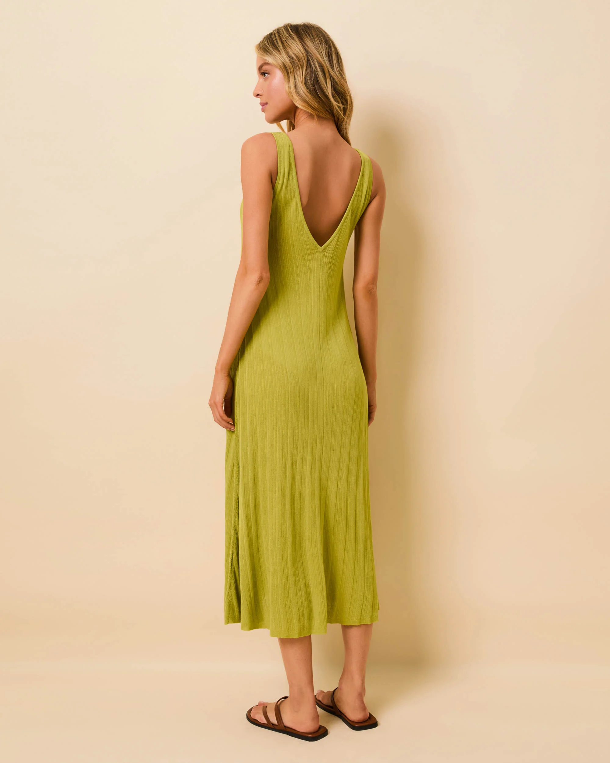 Velmira Dress Paper Knit Guava - Image 3