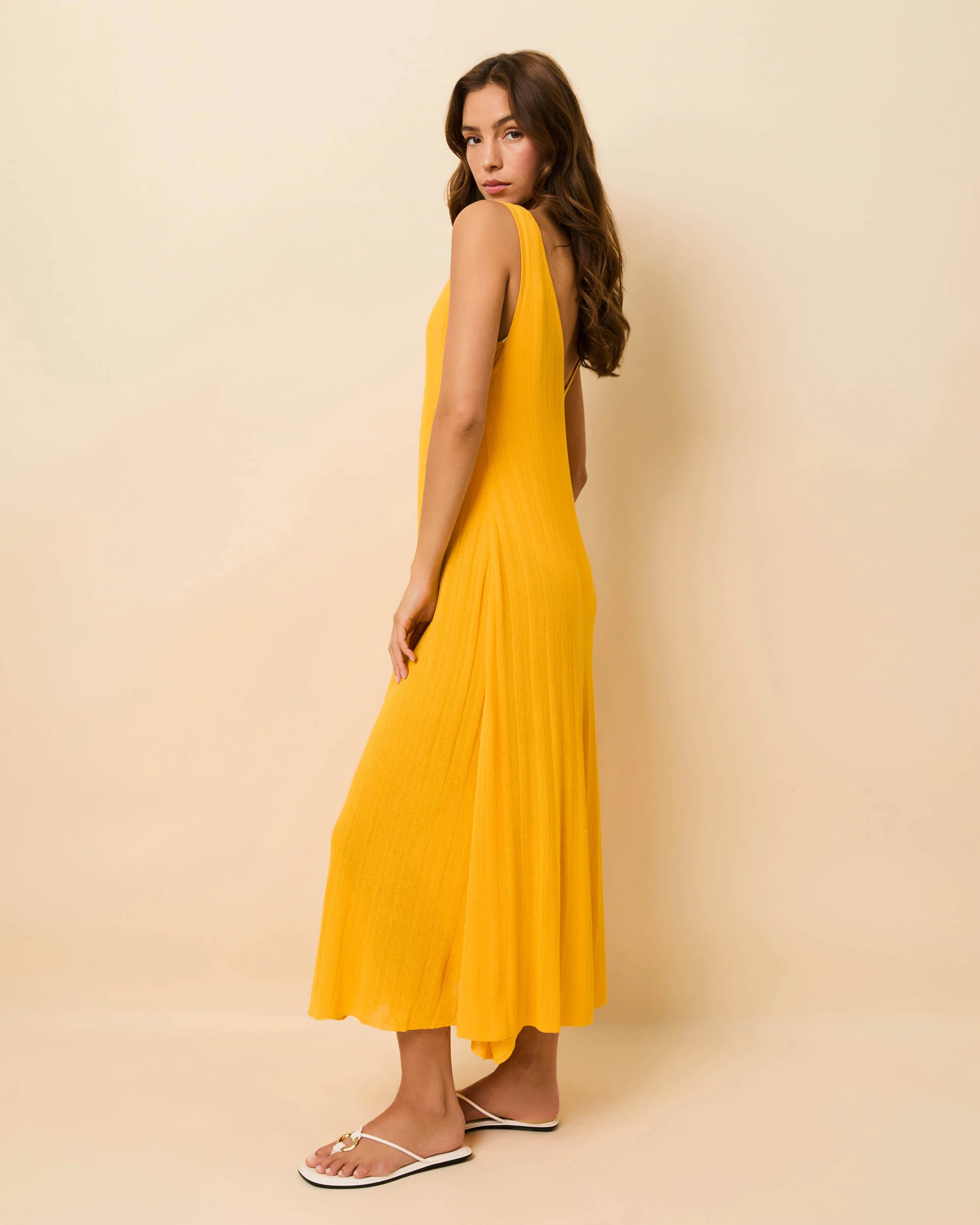 Velmira Dress Paper Knit Pineapple - Image 3