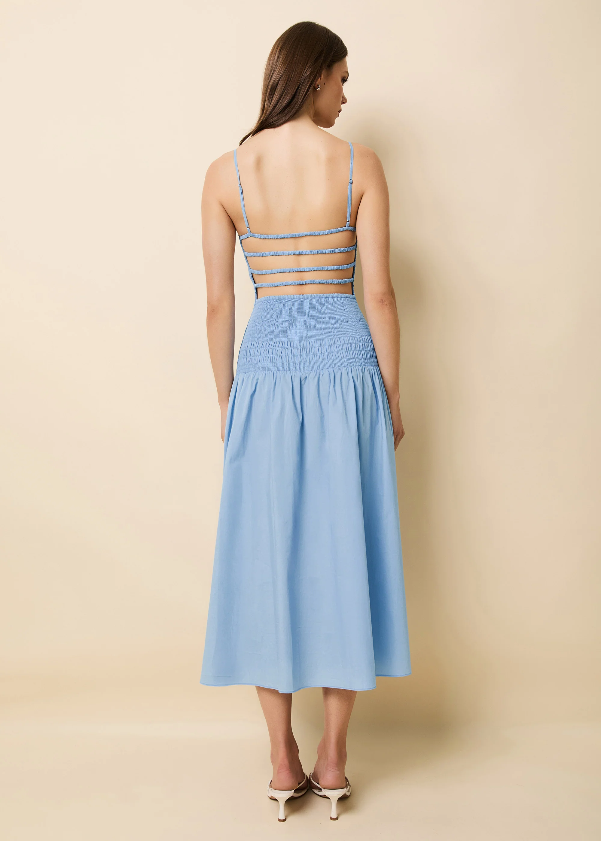 Vida Dress Poplin Open Water - Image 4